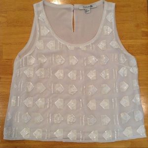 Forever 21 Sequins Pattern Tank Top